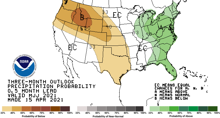 Three Month Precipitation Probability Outlook